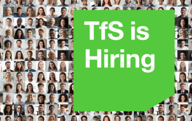 TfS is looking for a Capability Building and Training Manager