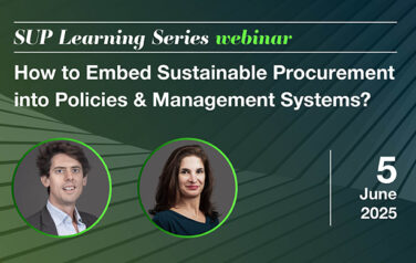 Join our next  webinar: Embedding Sustainable Procurement into Policies and Management Systems  &#8211; 5 June